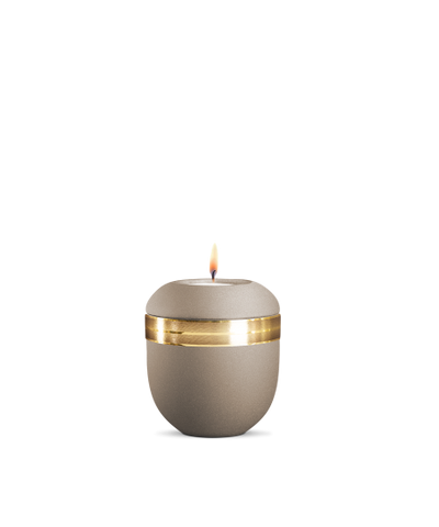 Gedenklicht, Infinity Ouro, velvet, gebürstetes Golddekor