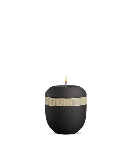 Gedenklicht, Infinity Foresta, velvet, Bambusdekor