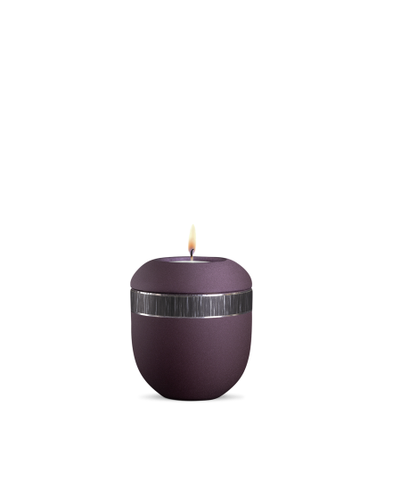 Gedenklicht, Infinity Veta, velvet Schwarz, schwarz gebürstetes Dekor