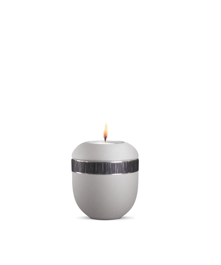 Gedenklicht, Infinity Veta, velvet Schwarz, schwarz gebürstetes Dekor