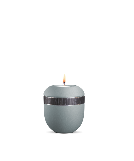 Gedenklicht, Infinity Veta, velvet Schwarz, schwarz gebürstetes Dekor