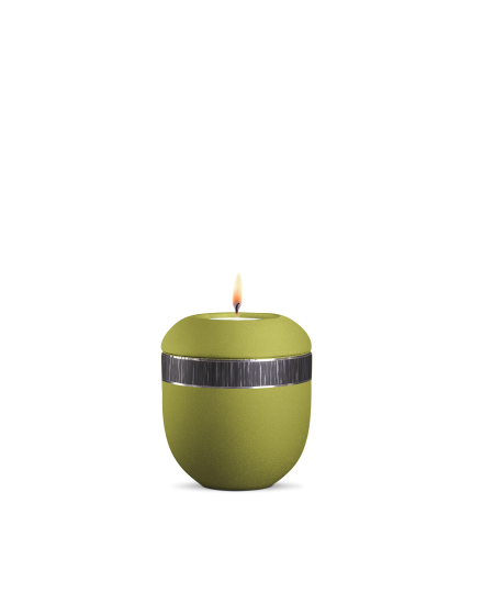 Gedenklicht, Infinity Veta, velvet Schwarz, schwarz gebürstetes Dekor