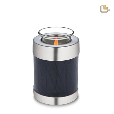 Tealight Midnight & Bru Pewter
