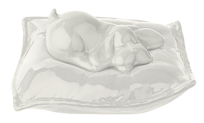 Porzellan dog on cushion