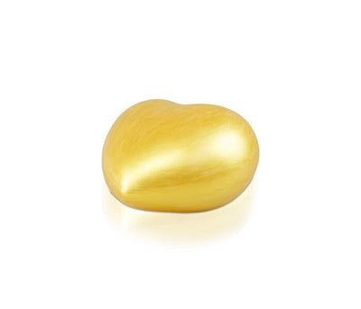Keramikurne Herz, Gold, mittel