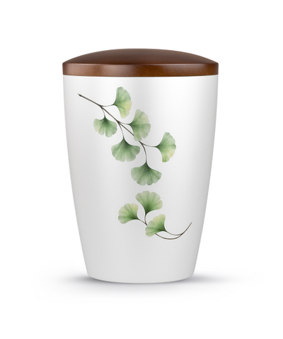 Edition Aurelia, Perlmutt weiss/dunkler Ahorn, Ginkgo