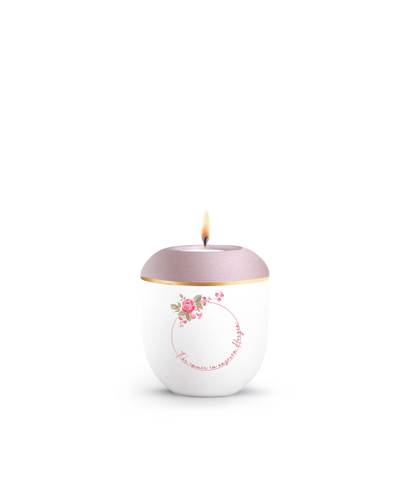 Edition Pure Blossom, Rosé, "Für immer in unseren Herzen", Gedenklicht