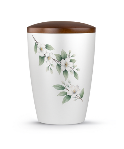 Edition Aurelia, Perlmutt weiss/dunkler Ahorn, Apfelblüte