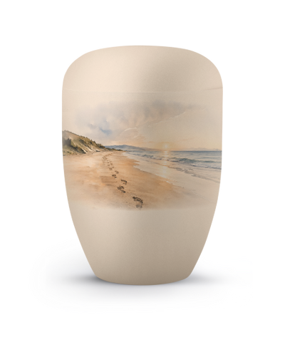 Editon Horizon, Samton creme, mit Aufdruck Spuren im Sand