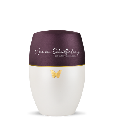 Edition Golden Heart, Spruch und Schmetterling, Velvet Berry