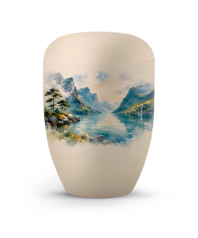 Editon Horizon, Samton creme, mit Aufdruck Fjord