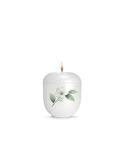 Edition Aurelia, Perlmutt weiss, Apfelblüte, Gedenklicht