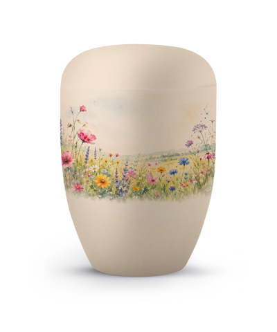 Editon Horizon, Samton creme, mit Aufdruck Blumenwiese