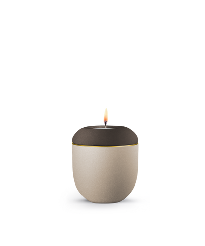 Edition Blomera, Champagner/Siena, Goldband, Gedenklicht