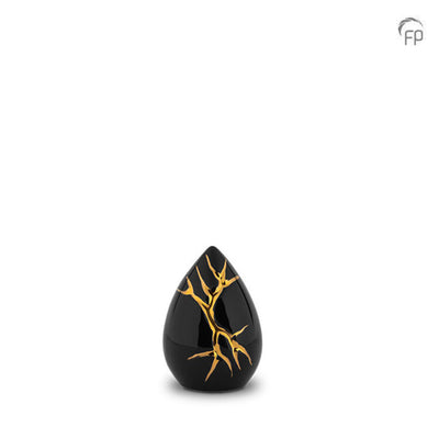 Keramik Mini-Urne Kintsugi