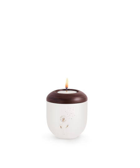 Edition Art d'Fleurs, Kastanienbraun handbemalt, Perlmutt-Mattweiß