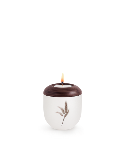 Edition Art d'Fleurs, Kastanienbraun handbemalt, Perlmutt-Mattweiß