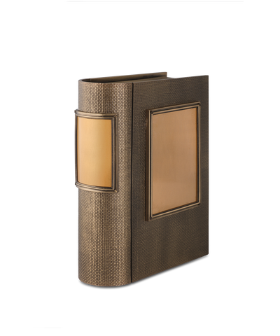 Bronzeurne Buchform