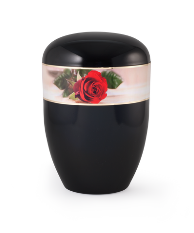 Rose, Klavierlack schwarz