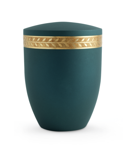 Mattgold Samt Petrol