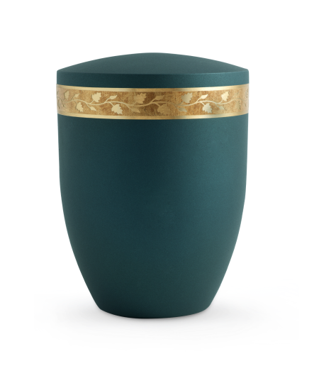 Mattgold Samt Petrol