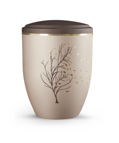 Baum "verweht" gold/siena
