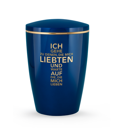 Textkreuz, hochglanz königsblau