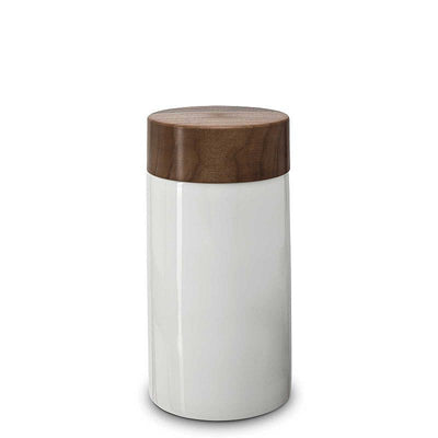 Zylinder weiss mit Holzdeckel