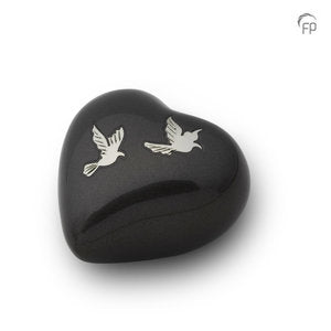 Herz Satori Schwarz/ Tauben