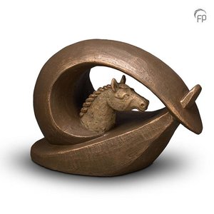 Keramik Tierurne Bronze - Pferd