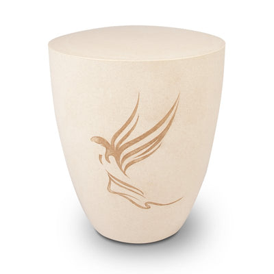 Urne Genesis Gravur Engel Creme