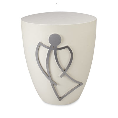 Urne Genesis Cremeweiss mit Engelapplikation